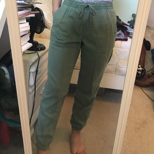Drawstring Army Green Joggers